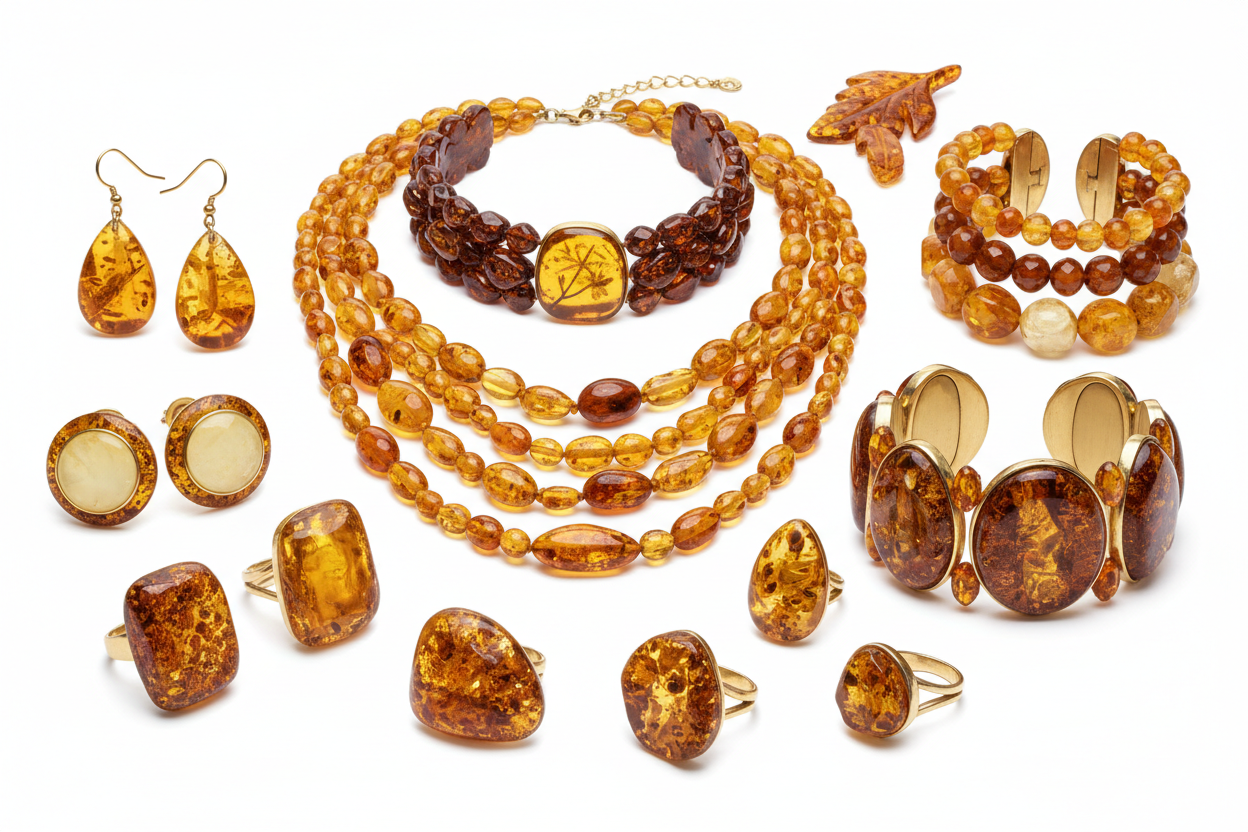 各种琥珀首饰