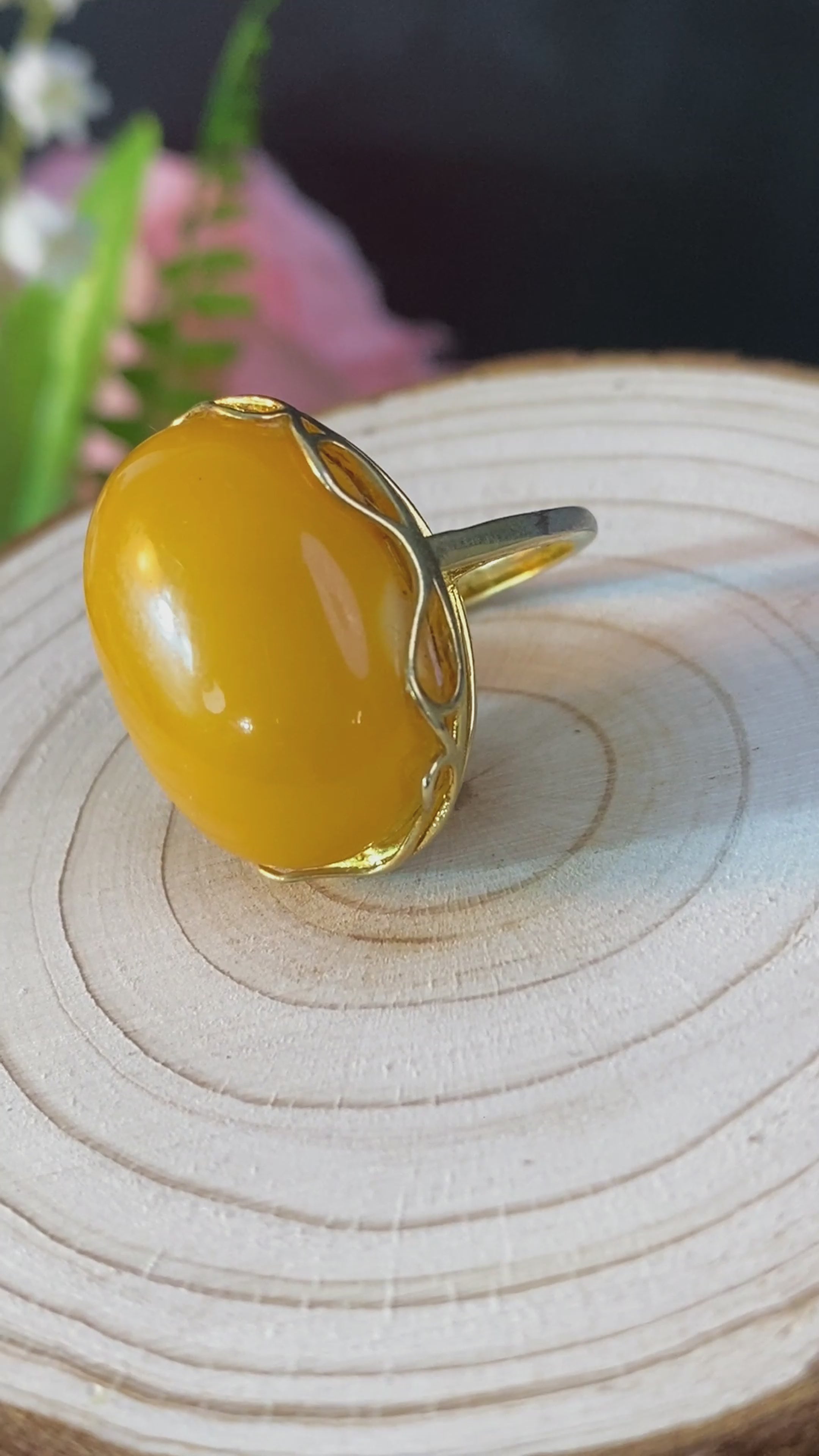 S925 AMBER RING #1300012