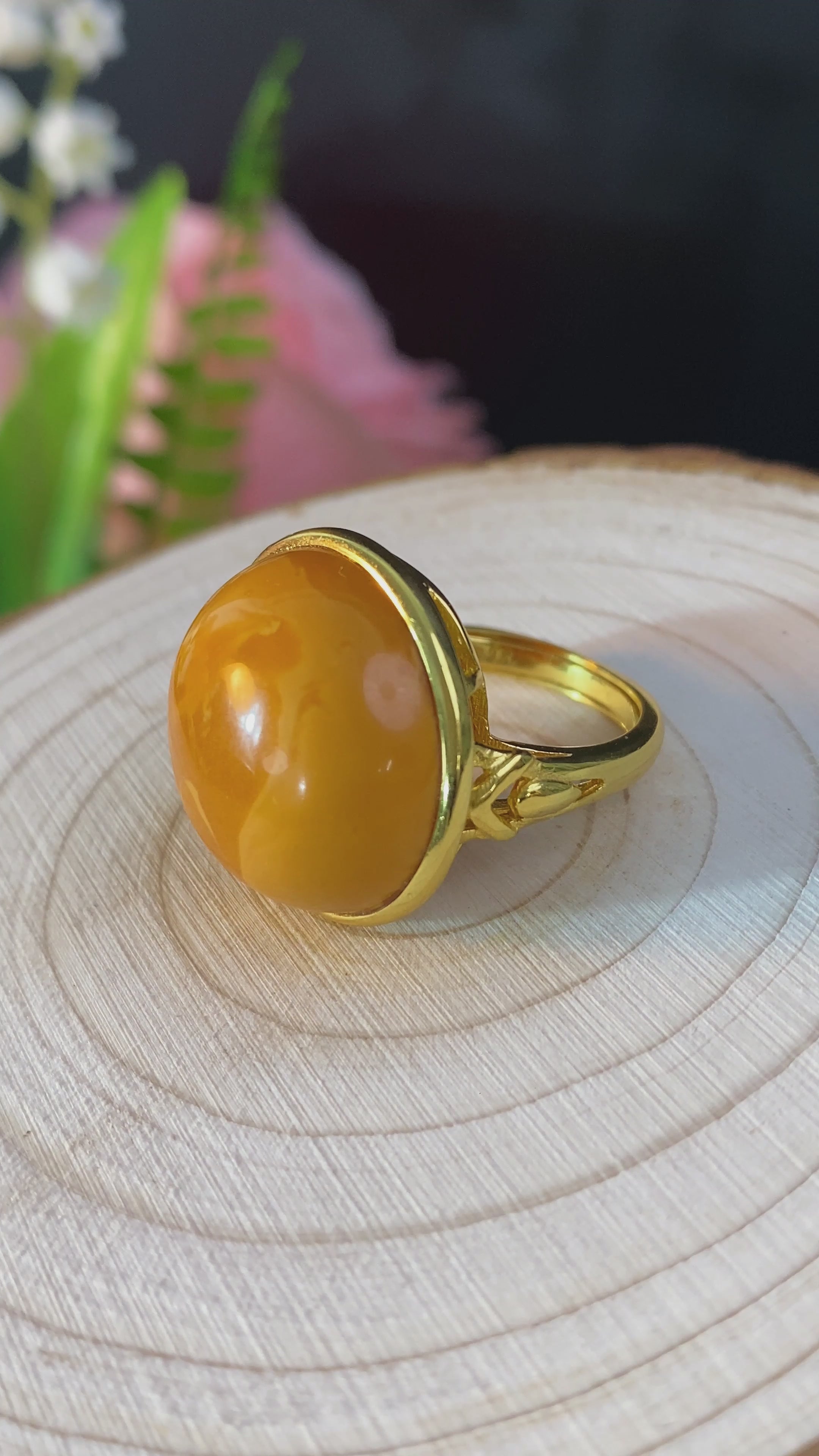 S925 AMBER RING #1300014
