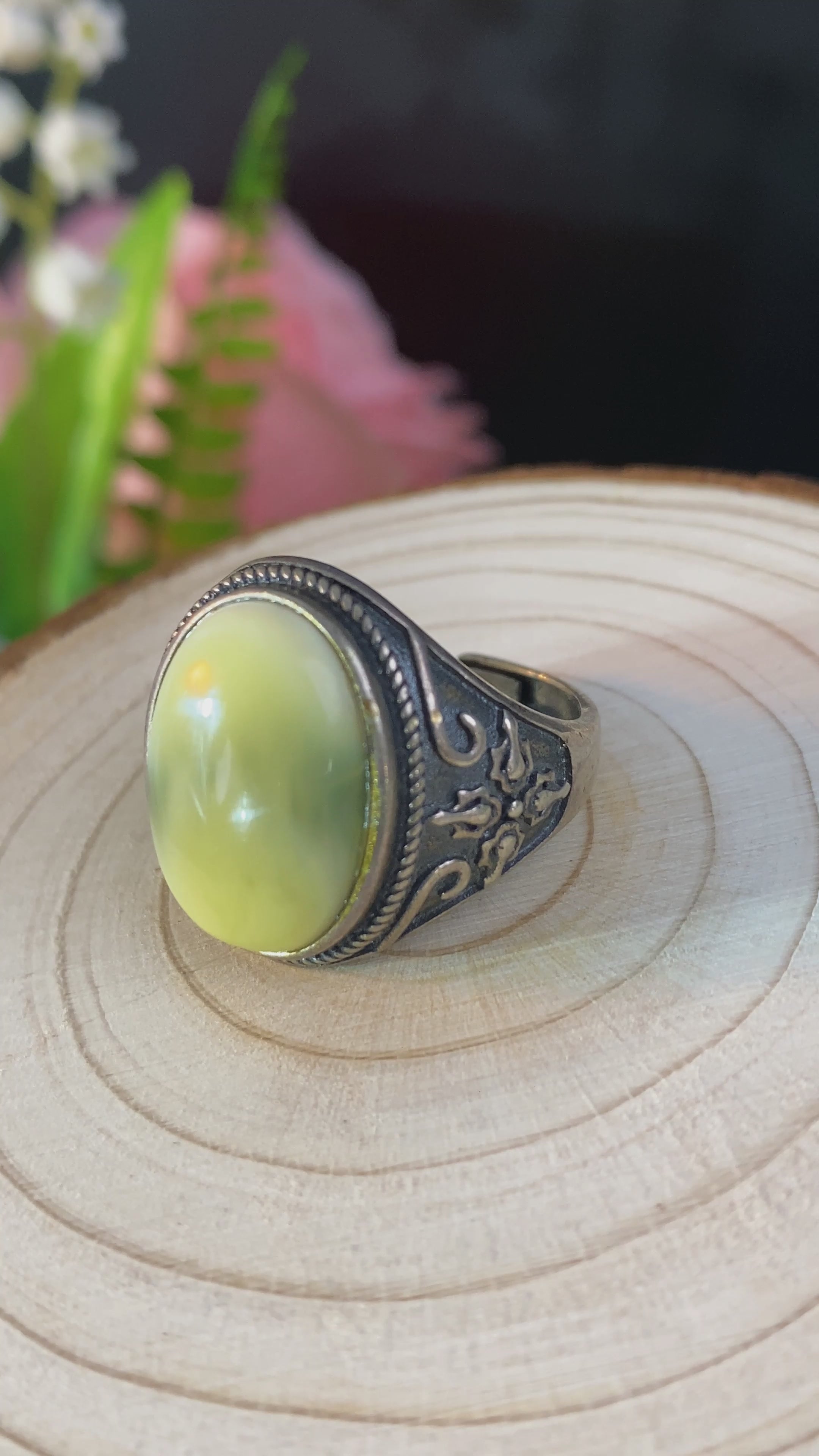 S925 AMBER RING #1400005