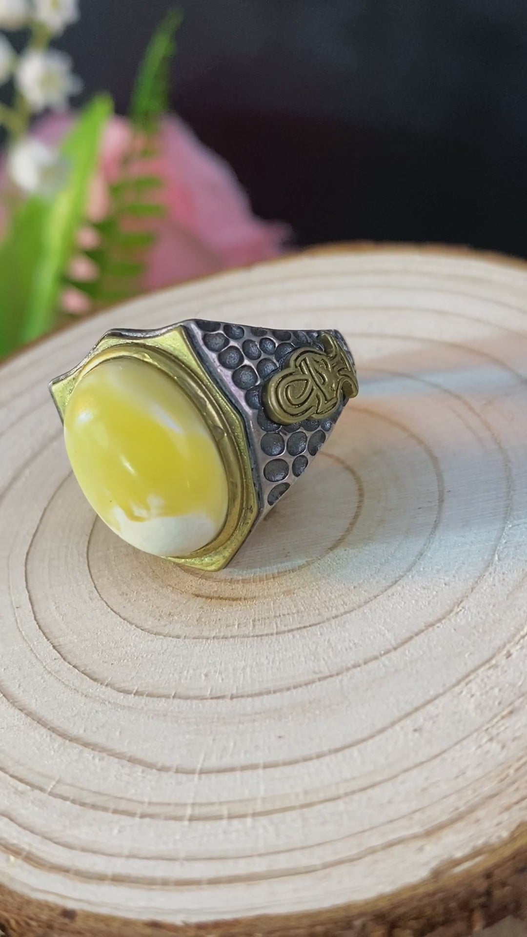 S925 AMBER RING #1400002